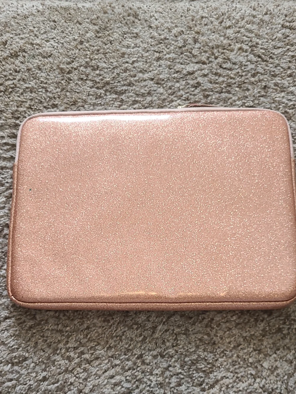 kate spade Rose Gold Glitter Laptop Sleeve